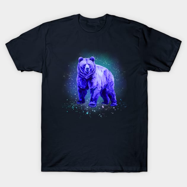 Ursa Major, Cosmic Brown Bear T-Shirt by Nebula Nexus